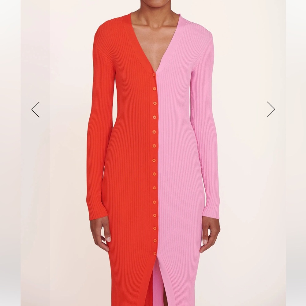 STAUD - Shoko Sweater Poppy Dress in Poppy Rosebud